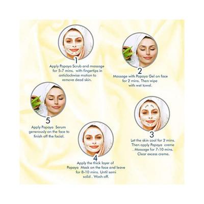 Astaberry Papaya Facial Kit 5 Steps 1s - Facial Kits