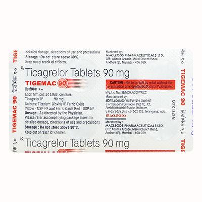 TIGEMAC 90 Tablet 10's - Blood Clot-Ant