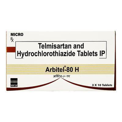 Arbitel H 80mg Tablet 10'S - Hypertension-Ang
