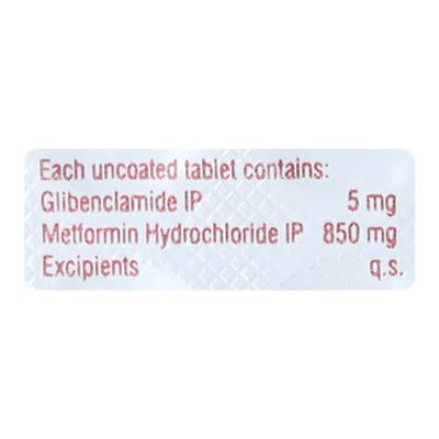 Glucored Forte 850mg Tablet 10'S - Diabetes-Ant