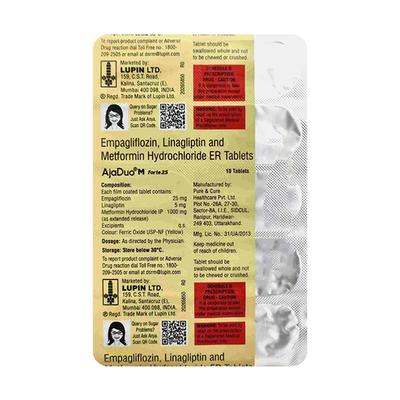 AJADUO M FORTE 25 Tablet 10's - Diabetes-Ant
