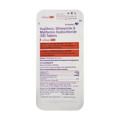 Glimy MV 1 Tablet 10'S - Diabetes-Ant