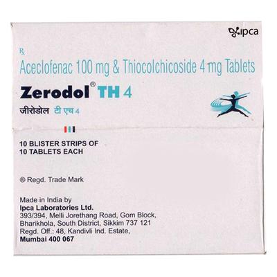 Zerodol TH 4mg Tablet 10'S - Muscle Cramps/Spasticity-Mus