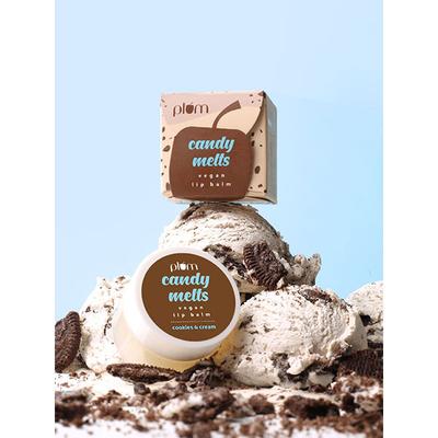 Plum Candy Melts Cookies & Cream Vegan Lip Balm 12 gm - Lip Balms