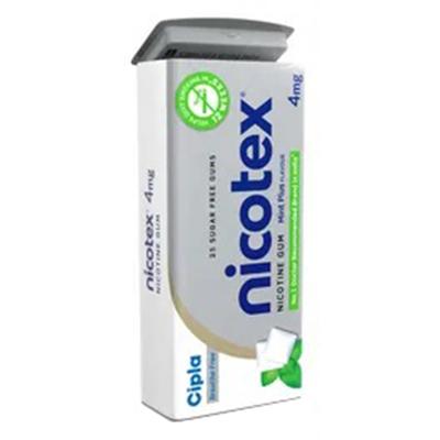 Nicotex Mint Plus Flavour 4mg Sugar Free Chew Gum Tablet 25'S - Smoking cessation