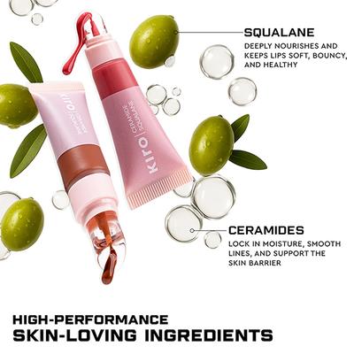 Kiro Ceramide Drip Tinted Lip Glaze Choco Melt ( Brown) 13 gm - Lip Balms