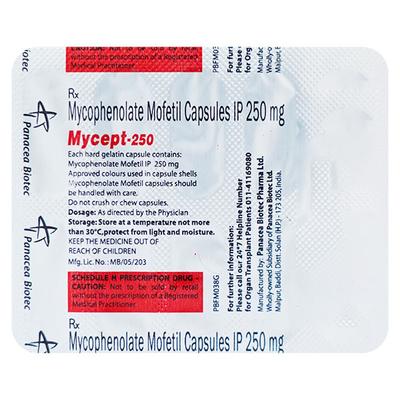 Mycept 250mg Capsule 10'S - Auto Immune Disease-Imm