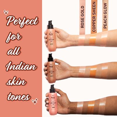 Plum BodyLovin' Body Shimmer Oil - Peach Glow, Long-lasting shimmer, Deep moisture, Fruity Fragrance 90 ml - Massage Oils