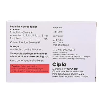 TOFAJAK IN 5mg Tablet 10's - Arthritis-Dis