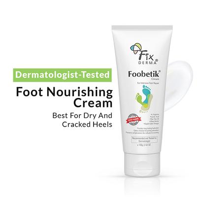 Fixderma Foobetik Foot Cream for Diabetic, Dry & Crack Heel, Moisturizes & Repair Feet (100 g) - Face Creams