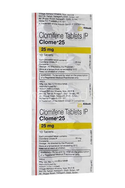 Clome 25mg Tablet 10'S - Hormonal Therapy-Oes