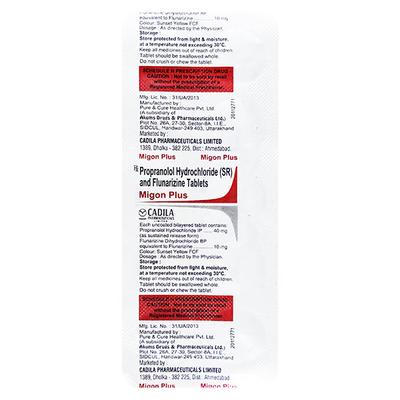 Migon Plus Tablet 10'S - Hypertension-Bet