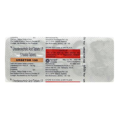 Ursetor 150mg Tablet 10'S - Cholelithiasis/Gall Stones
