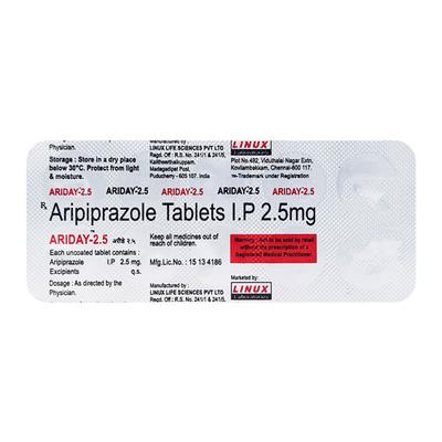 Ariday 2.5mg Tablet 10'S - Schizophrenia-Aps