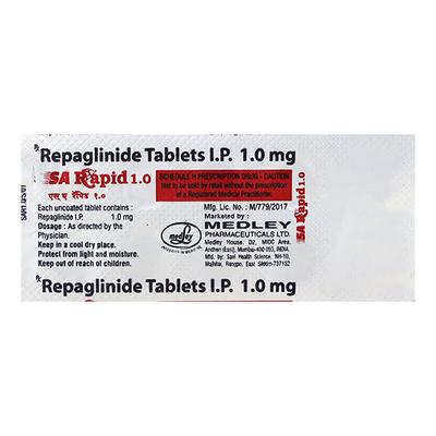 SA Rapid 1mg Tablet 10'S - Diabetes-Ant