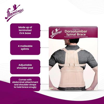 Flamingo Dorsolumbar Spinal Brace (Taylors Brace) (OC2034) (L) 1's - Abdomen/Neck/Arm/Elbow Supports
