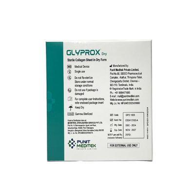 Glyprox Sterile Collagen Sheet in Dry Form (Pack of 15 x 30 cm 5's) - Bandages & Dressings