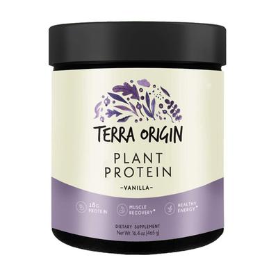 Terra Origin Plant Protein Powder - Vanilla Flavour 465 gm - Protein Drink