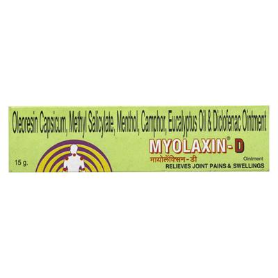 Myolaxin D Ointment 15gm - Pain relief-Nsa