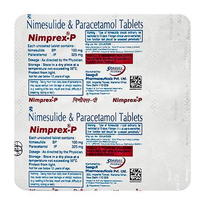 NIMPREX P Tablet 15's - Pain relief-Ano