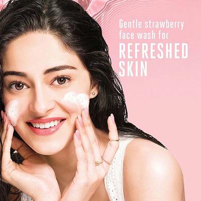 Lakme Blush and Glow Strawberry Freshness Gel Face Wash with Strawberry Extracts 50 gm - Face Scrubs
