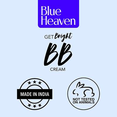 Blue Heaven 8Hr Stay Get Bright Fairness and Foundation BB Cream SPF 15 PA+++ Cream Blush 201 30gm - Blushes