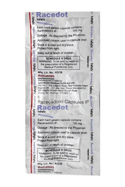 Racedot 100mg Capsule 6'S - Diarrhoea-Ant