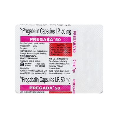 Pregaba 50mg Capsule 10'S - Neuropathic Pain-Dru