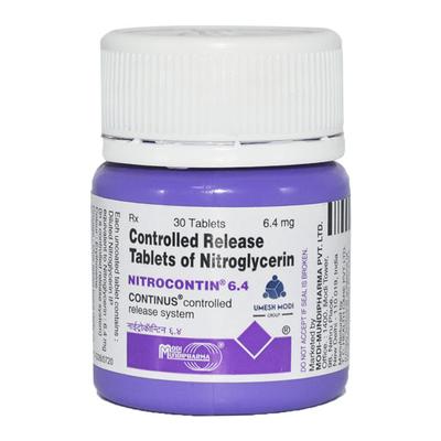 Nitrocontin 6.4mg Tablet 30'S - Angina