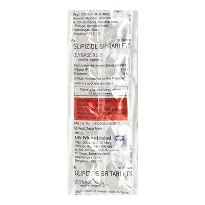 Glynase XL 5mg Tablet 10'S - Diabetes-Ant