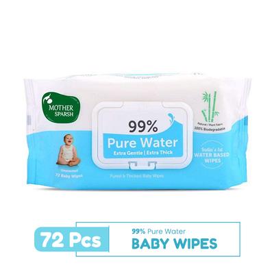 Mother Sparsh 99% Water Based Wipes 72's - Diapers & Wipes