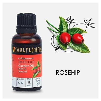 Soulflower Coldpressed Carrier Oil - Rosehip 30 ml - Hair Oils