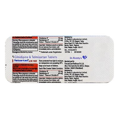 TELSARTAN LN 40 Tablet 10's - Hypertension-Ang