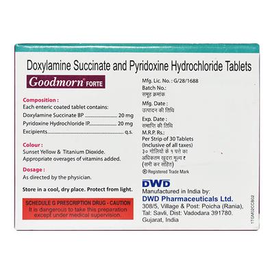 GOODMORN FORTE Tablet 30's - Vomitting/Emesis-Ant