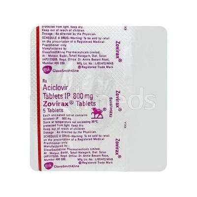 Zovirax 800mg Tablet 5'S - Viral infections-Ant
