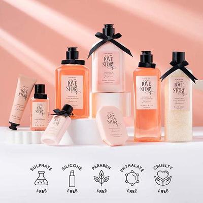 Kimirica Love Story Bubble Bath Bottle For Relaxing & Hydrating Bath, SLS & Paraben Free 290ml - Shower Gels & Body Wash