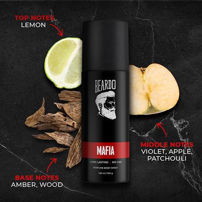 Beardo Spy 120ml, Mafia 120ml and Don Most Wanted 120ml Perfume Body Spray Combo for Men 1's - Men Deodorants/Roll-Ons