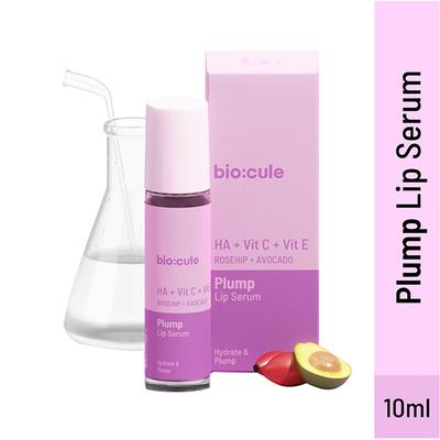 Biocule Plump Lip Plumping Serum Roll-On, With Vitamin C From Rosehip, 100% Natural 10 ml - Lip Balms