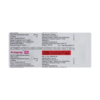 ACTAPRO OD Tablet 10's - Ulcer/Reflux/Flatulence-Aaa