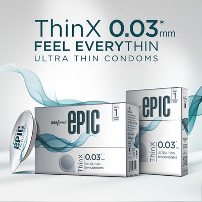Manforce Epic Thinx Ultra thin Condoms 3's - Plain/Flavoured Condoms