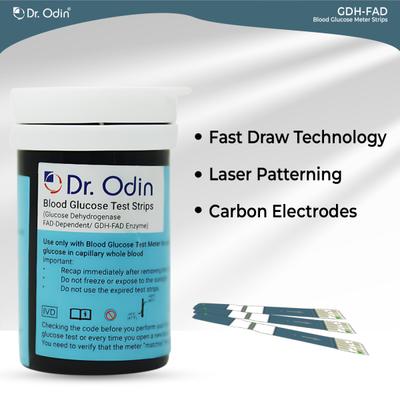 Dr. Odin Blood Glucose Test Strips - (GDH-FAD) (AC-307) (Pack of 2 x 25's) - Blood Pressure Monitor Device