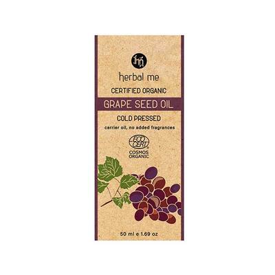 HM Herbal Me 100% Organic Grape Seed Oil 50ml - Essential Oils