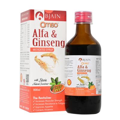 Bjain Omeo Alfa Ginseng Sugar Free Syrup 200 ml - Speciality Medicine