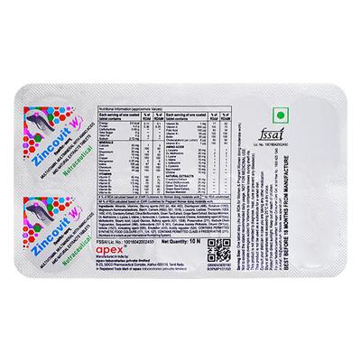 ZINCOVIT W Tablet 10's - Supplements-Vam
