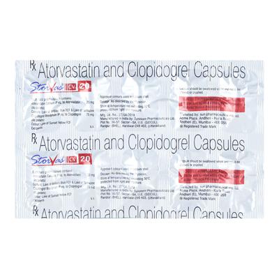 Storvas CV 20mg Capsule 10'S - High Cholesterol-Dys