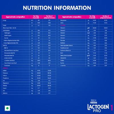Nestle LACTOGEN PRO 1 Infant Formula with Probiotic L.reuteri & Prebiotics GOS & FOS (Upto 6 Months) 400 g - Baby And Infant Supplements