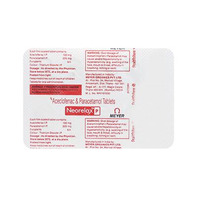 NEORELAX P Tablet 10's - Pain relief-Nsa