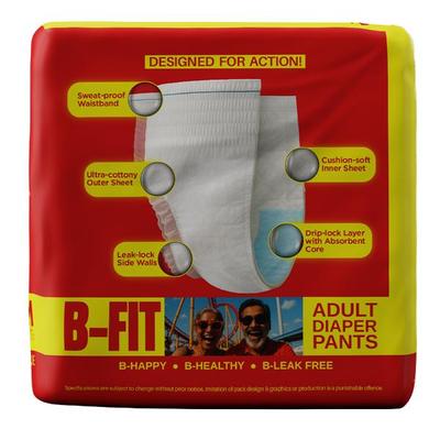 B-Fit Adult Tape Diaper (M) 10's - Adult Diapers & Pads