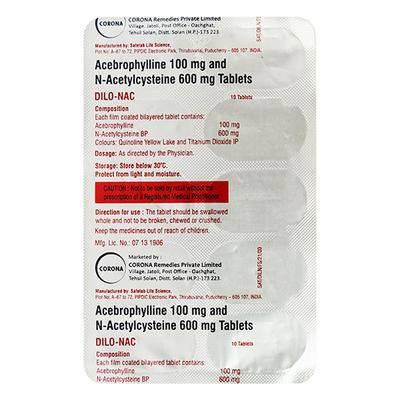 DILO NAC Tablet 10's - Asthma/COPD-Ast