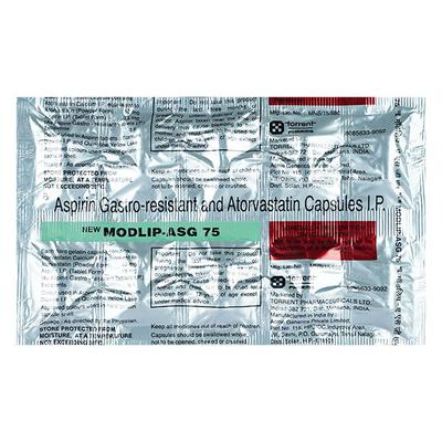NEW Modlip Asg 75mg Capsule 10'S - High Cholesterol-Dys